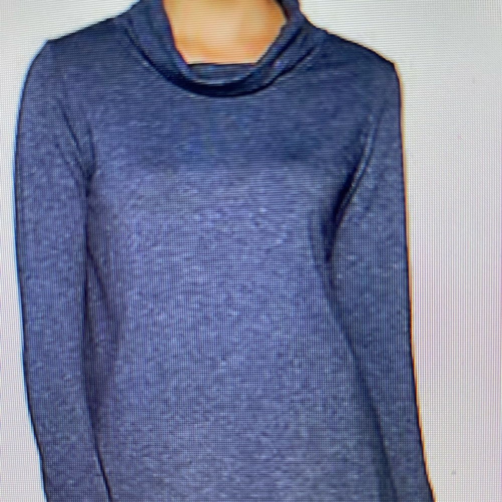 LONG SLEEVE MOCK NECK TUNIC- Cozy French Terry - Large